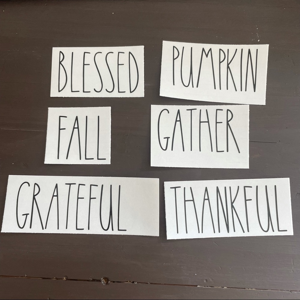 Rae Dunn inspired fall decals